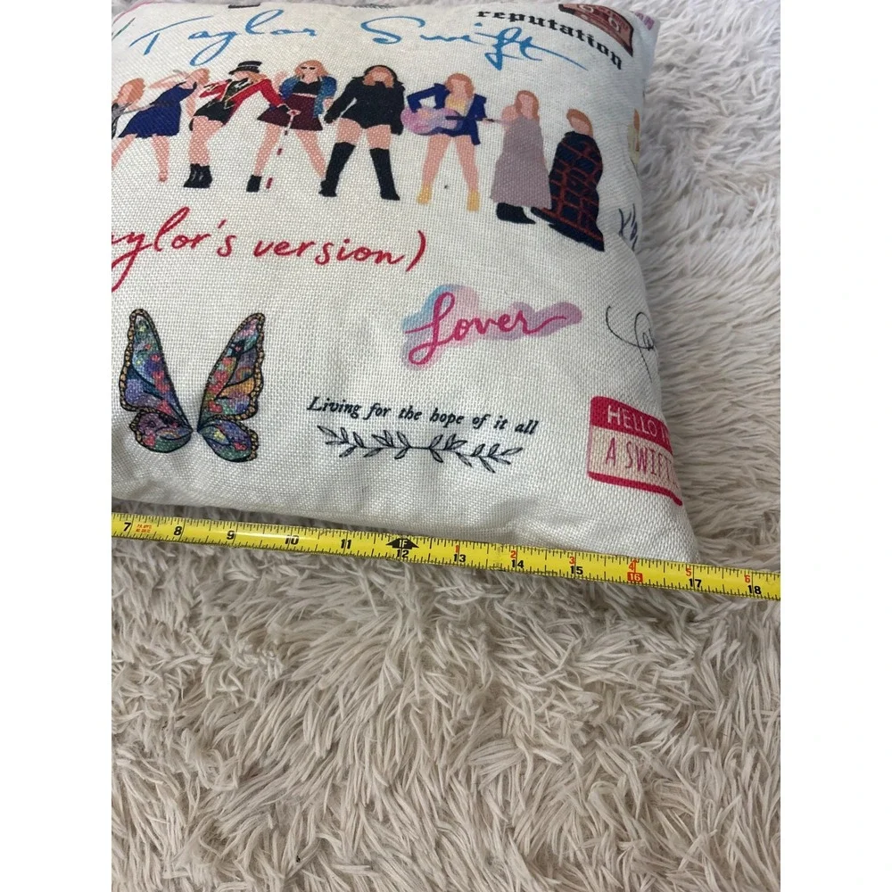 Taylor Swift Eras Tour Inspired Throw Pillow Swiftie Taylors Version Decor 17x17